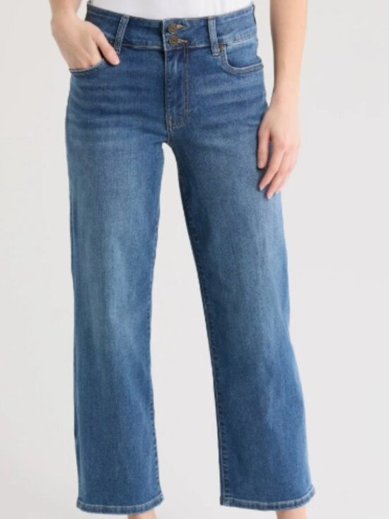 Kut from the Kloth Denim - Kut NWT Size 12 Lucy Double Button High Waist Wide Leg Jeans